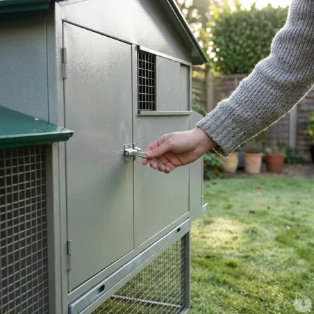 Poulailler galvanisé 3-4 poules 200x80x120 cm métal