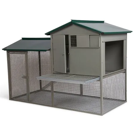 Poulailler galvanisé 3-4 poules 200x80x120 cm métal