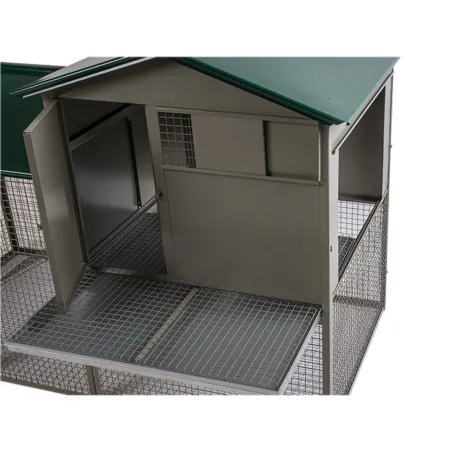 Poulailler galvanisé 3-4 poules 200x80x120 cm métal