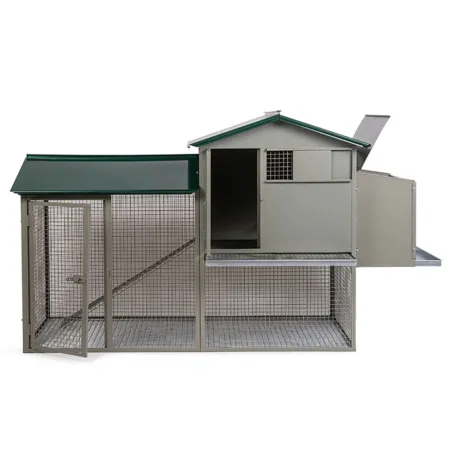 Poulailler galvanisé 3-4 poules 200x80x120 cm métal