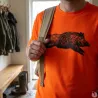 T-shirt chasse orange motif sanglier - Treeland