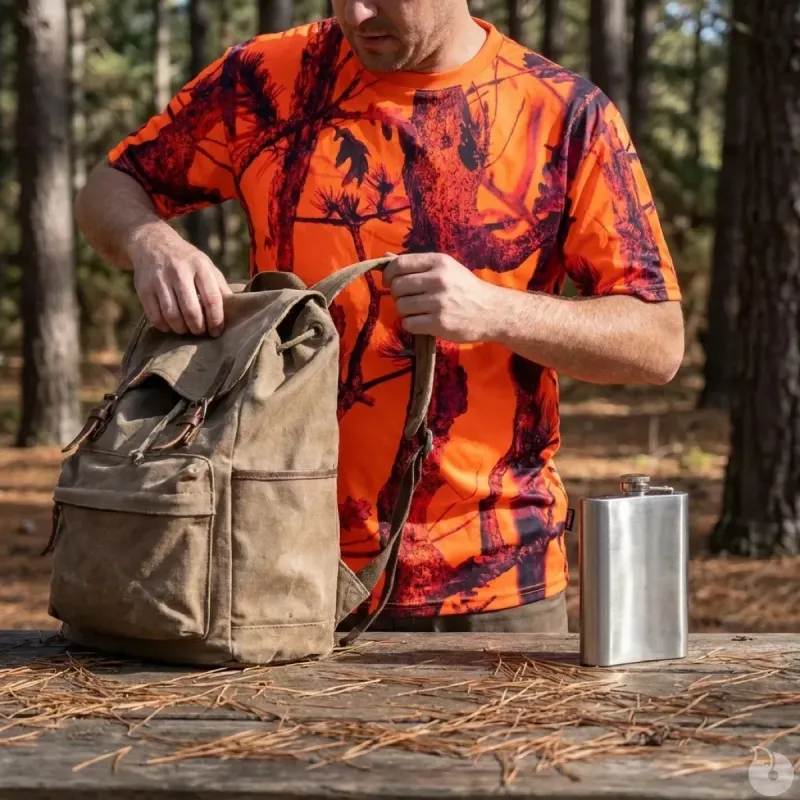 T-shirt camouflage Ghost Camo Blaze & black - Percussion