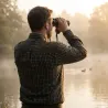Chemise chasse Sologne 100% coton marron S à 3XL