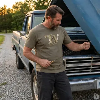 T-shirt Homme Winchester® Kaki - Coton 180g/m²