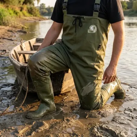 Waders homme kaki en nylon PVC - Imperméables et respirants
