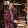 Chemise polaire homme à carreaux rouge 50-60°C
