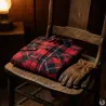 Chemise polaire homme à carreaux rouge 50-60°C