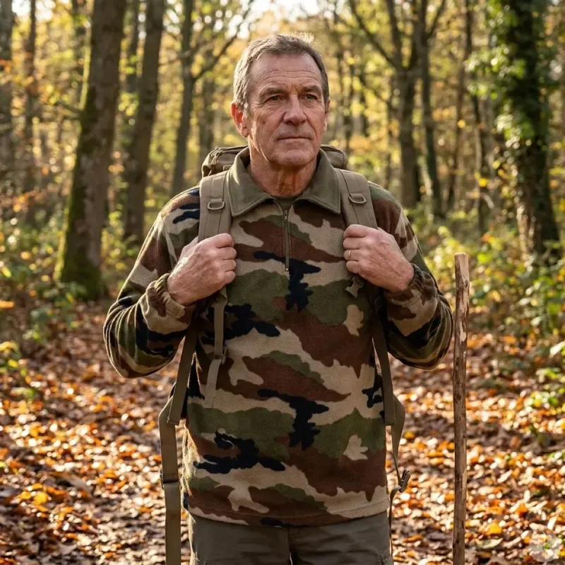 Chemise polaire camo F1 - Chaleur et discrétion outdoor