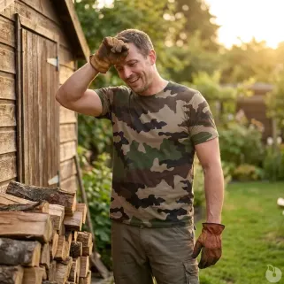 T-shirt Homme Camo CE - Coton Peigné - Manches Courtes