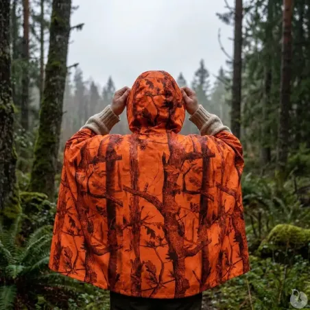 Pèlerine Dinan Ghost imperméable orange Ghost Camo
