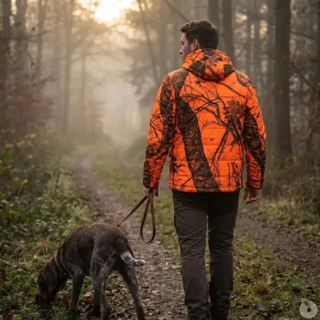 Doudoune réversible Alaskan Kaki/Orange - Chasse & Outdoor