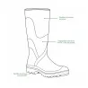 Bottes Baudou Karol marron femme/enfant PVC jersey