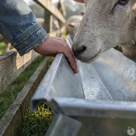 Mangeoire galvanisée pour ovins et caprins 203 cm