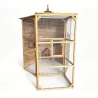 Volière hexagonale en bois avec sas et 3 abris inclus