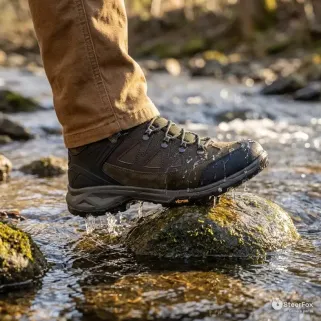 Chaussures Stagunt Ossau cuir suédé marron Vibram chasse