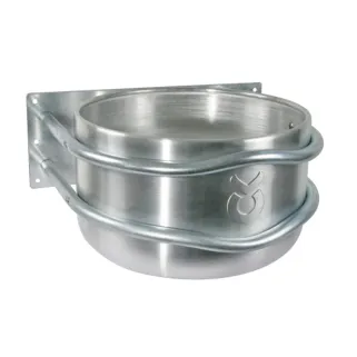 Mangeoire ronde inox pour grands animaux - 18L