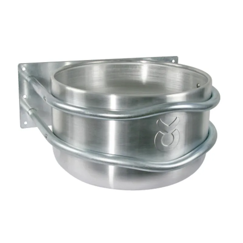 Mangeoire ronde inox pour grands animaux - 18L
