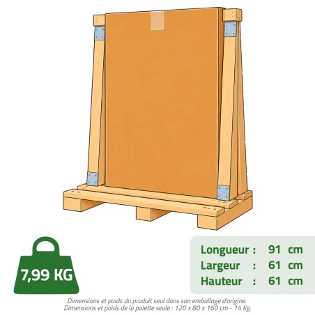 Support stable pour bidon 220L d'agrainoir