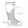 Bottes Percussion Stronger antidérapantes caoutchouc jersey Kaki
