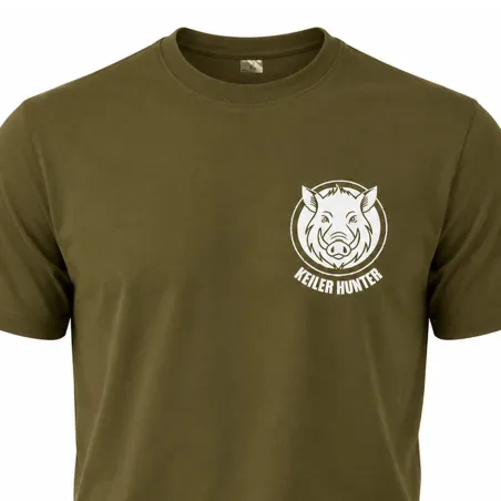 T-Shirt Keiler Hunter kaki coton 190g/m² manches courtes