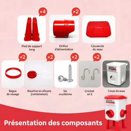 Kit mangeoire 12 kg + abreuvoir 11 L pour volailles