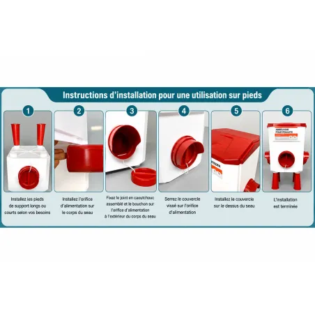 Kit mangeoire 12 kg + abreuvoir 11 L pour volailles