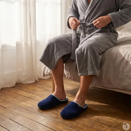 Mules homme Weponge - Confort bleu marine 50+