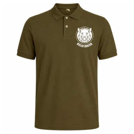 Polo Keiler Hunter kaki coton manches courtes logo 3