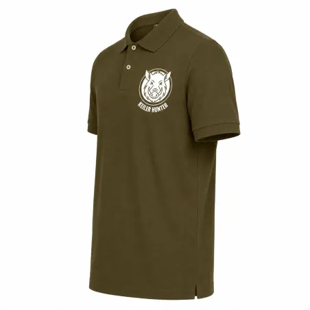 Polo Keiler Hunter kaki coton manches courtes logo 3