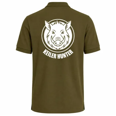 Polo Keiler Hunter kaki coton manches courtes logo 3