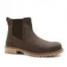 Bottines cuir marron zip latéral 40-46