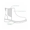 Bottines cuir marron zip latéral 40-46