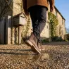Bottines cuir marron zip latéral 40-46