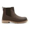 Bottines cuir marron zip latéral 40-46