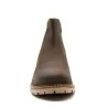 Bottines cuir marron zip latéral 40-46