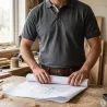 Polo ajusté LMA® gris nuit - Confort & style pour éleveurs