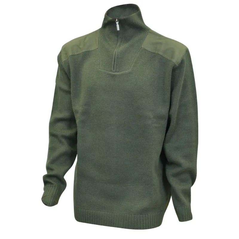 Pull chasse col camionneur résistant kaki