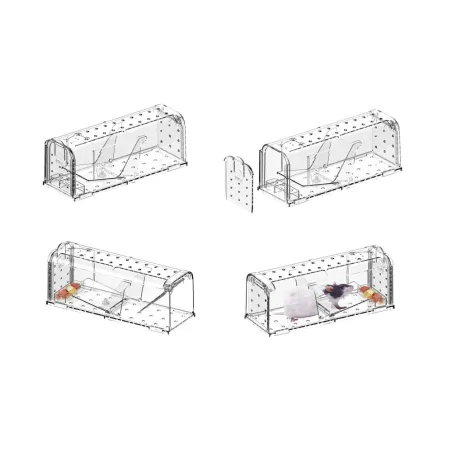 Lot de 2 cages à souris résistantes en plastique aéré