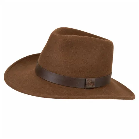 Chapeau Woolchap en laine déperlante marron réglable M-XL