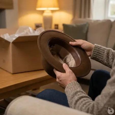 Chapeau Woolchap en laine déperlante marron réglable M-XL