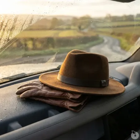 Chapeau Woolchap en laine déperlante marron réglable M-XL