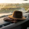 Chapeau Woolchap en laine déperlante marron réglable M-XL