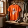 T-shirt Bartavel® épagneul chasse orange