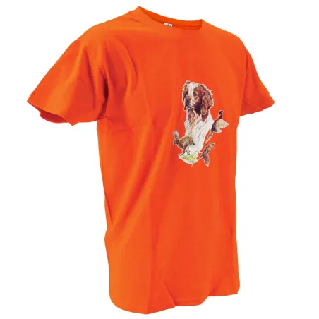 T-shirt Bartavel® épagneul chasse orange