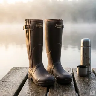 Bottes full zip Rambouillet caoutchouc marron 37 à 47