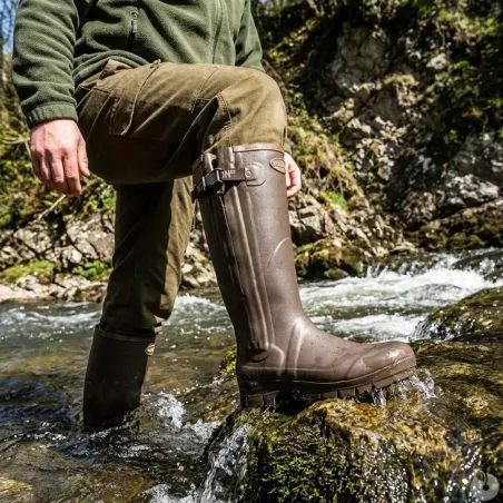 Bottes full zip Rambouillet caoutchouc marron 37 à 47