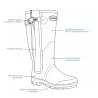Bottes full zip Rambouillet caoutchouc marron 37 à 47
