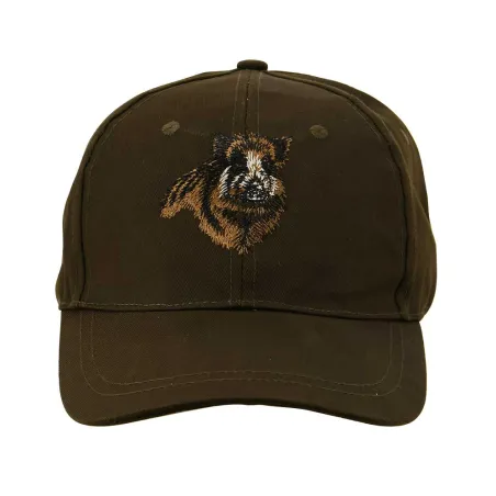 Casquette respirante brodé sanglier marron Treeland