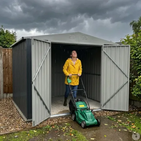 Abri de jardin Durance acier - 2 portes 4,29m²