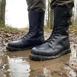 Rangers cuir noir homme - Semelle Goodyear® - DCA France